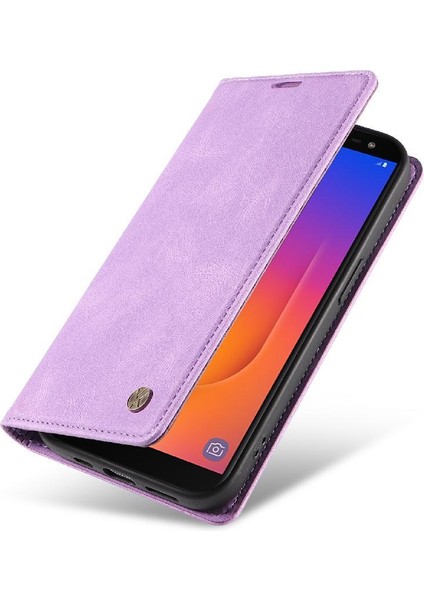 Samsung Galaxy J6 2018 Premium Pu Deri Basit Cüzdan Kılıf Kart Yuvaları Destek Ayağı Manyetik Kapatma Darbeye Dayanıklı Kapak (Yurt Dışından) fırsatları
