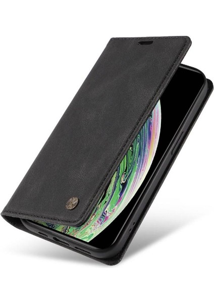 iPhone X/xs Premium Pu Deri Basit Cüzdan Kılıf Kart Yuvaları Destek Ayağı Manyetik Kapatma Darbeye Dayanıklı Kapak (Yurt Dışından) modelleri