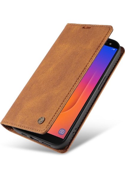 Samsung Galaxy J6 2018 Premium Pu Deri Basit Cüzdan Kılıf Kart Yuvaları Destek Ayağı Manyetik Kapatma Darbeye Dayanıklı Kapak (Yurt Dışından) modelleri
