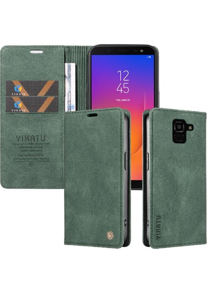 Samsung Galaxy J6 2018 Premium Pu Deri Basit Cüzdan Kılıf Kart Yuvaları Destek Ayağı Manyetik Kapatma Darbeye Dayanıklı Kapak (Yurt Dışından) indirimleri