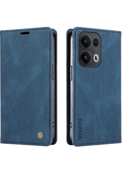 Oppo Reno 13 Pro 5g Premium Pu Deri Basit Cüzdan Kılıf Kart Yuvaları Destek Ayağı Manyetik Kapatma Darbeye Dayanıklı Kapak (Yurt Dışından)