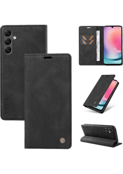 Samsung Galaxy A24 4g Premium Pu Deri Basit Cüzdan Kılıf Kart Yuvaları Destek Ayağı Manyetik Kapatma Darbeye Dayanıklı Kapak (Yurt Dışından) fırsatları