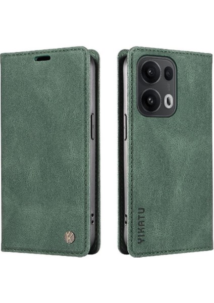 Oppo Reno 13 Pro 5g Premium Pu Deri Basit Cüzdan Kılıf Kart Yuvaları Destek Ayağı Manyetik Kapatma Darbeye Dayanıklı Kapak (Yurt Dışından)