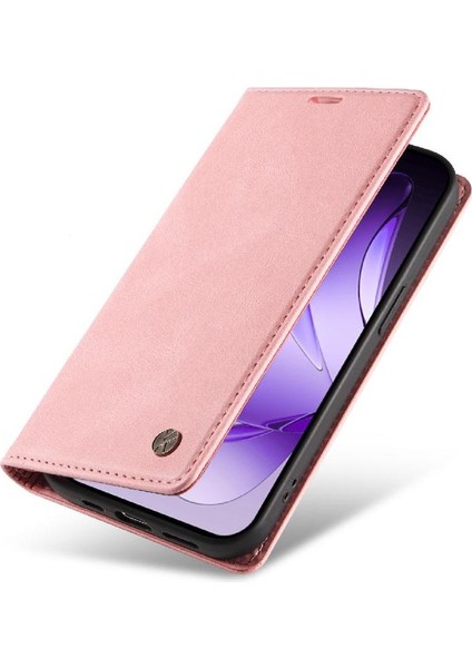 Oppo Reno 13 Pro 5g Premium Pu Deri Basit Cüzdan Kılıf Kart Yuvaları Destek Ayağı Manyetik Kapatma Darbeye Dayanıklı Kapak (Yurt Dışından) fırsatları