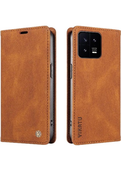 Xiaomi 13 Premium Pu Deri Basit Cüzdan Kılıf Kart Yuvaları Destek Ayağı Manyetik Kapatma Darbeye Dayanıklı Kapak (Yurt Dışından) fiyatları