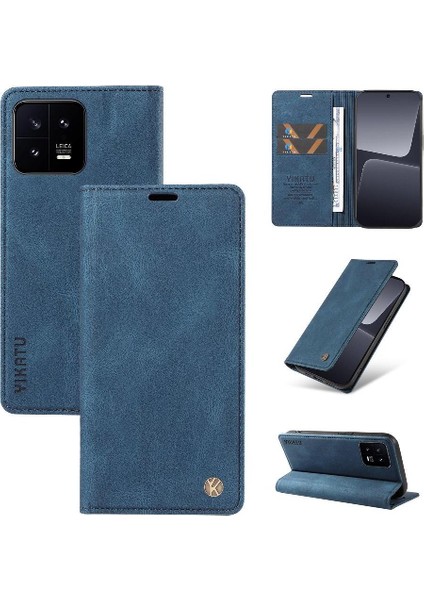 Xiaomi 13 Premium Pu Deri Basit Cüzdan Kılıf Kart Yuvaları Destek Ayağı Manyetik Kapatma Darbeye Dayanıklı Kapak (Yurt Dışından) fırsatları