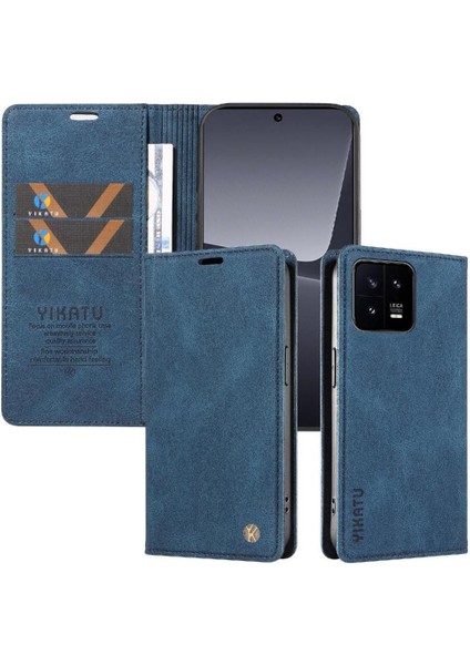 Xiaomi 13 Premium Pu Deri Basit Cüzdan Kılıf Kart Yuvaları Destek Ayağı Manyetik Kapatma Darbeye Dayanıklı Kapak (Yurt Dışından) indirimleri