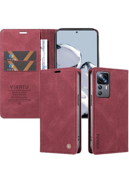 Xiaomi 12T Pro Premium Pu Deri Basit Cüzdan Kılıf Kart Yuvaları Destek Ayağı Manyetik Kapatma Darbeye Dayanıklı Kapak (Yurt Dışından) indirimleri