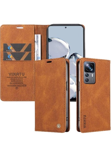 Xiaomi 12T Pro Premium Pu Deri Basit Cüzdan Kılıf Kart Yuvaları Destek Ayağı Manyetik Kapatma Darbeye Dayanıklı Kapak (Yurt Dışından) indirimleri