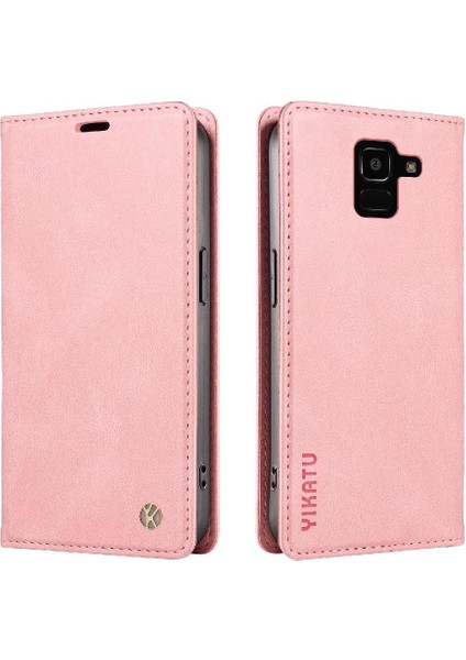 Samsung Galaxy J6 2018 Premium Pu Deri Basit Cüzdan Kılıf Kart Yuvaları Destek Ayağı Manyetik Kapatma Darbeye Dayanıklı Kapak (Yurt Dışından) fiyatları