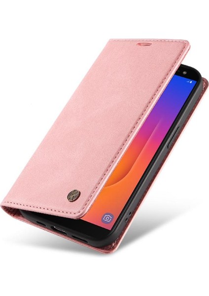 Samsung Galaxy J6 2018 Premium Pu Deri Basit Cüzdan Kılıf Kart Yuvaları Destek Ayağı Manyetik Kapatma Darbeye Dayanıklı Kapak (Yurt Dışından) fırsatları