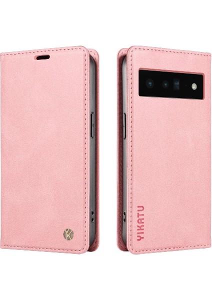Google Pixel 6 Pro Premium Pu Deri Basit Cüzdan Kılıf Kart Yuvaları Destek Ayağı Manyetik Kapatma Darbeye Dayanıklı Kapak (Yurt Dışından)