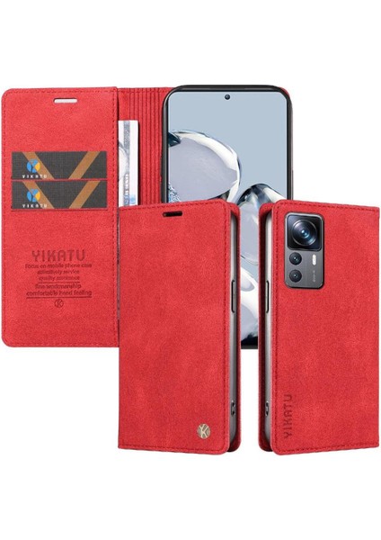 Xiaomi 12T Pro Premium Pu Deri Basit Cüzdan Kılıf Kart Yuvaları Destek Ayağı Manyetik Kapatma Darbeye Dayanıklı Kapak (Yurt Dışından) indirimleri