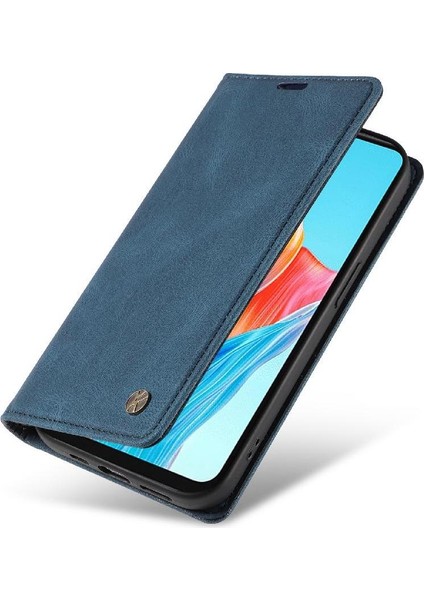 Oppo A38 4g Premium Pu Deri Basit Cüzdan Kılıf Kart Yuvaları Destek Ayağı Manyetik Kapatma Darbeye Dayanıklı Kapak (Yurt Dışından) modelleri