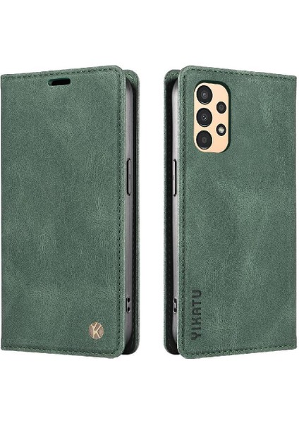 Samsung Galaxy A33 5g Premium Pu Deri Basit Cüzdan Kılıf Kart Yuvaları Destek Ayağı Manyetik Kapatma Darbeye Dayanıklı Kapak (Yurt Dışından)
