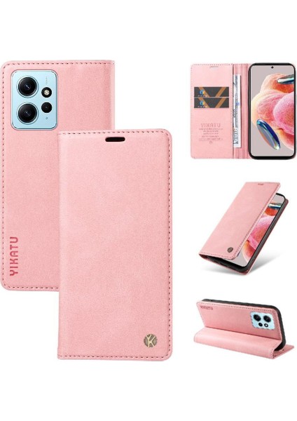 Xiaomi Redmi Note 12 4g Premium Pu Deri Basit Cüzdan Kılıf Kart Yuvaları Destek Ayağı Manyetik Kapatma Darbeye Dayanıklı Kapak (Yurt Dışından) fırsatları