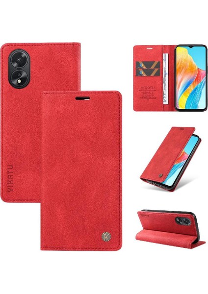 Oppo A38 4g Premium Pu Deri Basit Cüzdan Kılıf Kart Yuvaları Destek Ayağı Manyetik Kapatma Darbeye Dayanıklı Kapak (Yurt Dışından) indirimleri