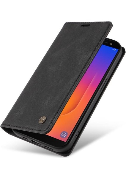 Samsung Galaxy J6 2018 Premium Pu Deri Basit Cüzdan Kılıf Kart Yuvaları Destek Ayağı Manyetik Kapatma Darbeye Dayanıklı Kapak (Yurt Dışından) modelleri