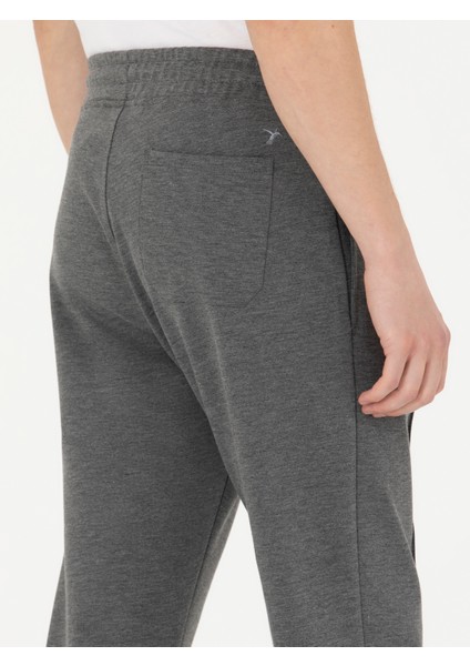 Erkek Gri Melanj New Slim Fit Eşofman Altı 50277826-VR086