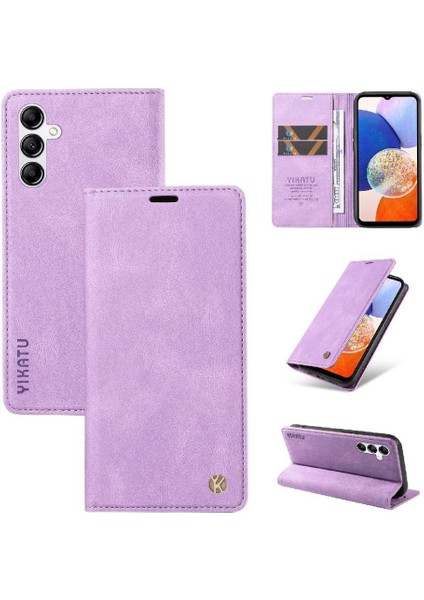 Samsung Galaxy A14 5g Premium Pu Deri Basit Cüzdan Kılıf Kart Yuvaları Destek Ayağı Manyetik Kapatma Darbeye Dayanıklı Kapak (Yurt Dışından) fırsatları