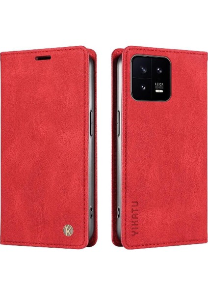 Xiaomi 13 Premium Pu Deri Basit Cüzdan Kılıf Kart Yuvaları Destek Ayağı Manyetik Kapatma Darbeye Dayanıklı Kapak (Yurt Dışından) fiyatları