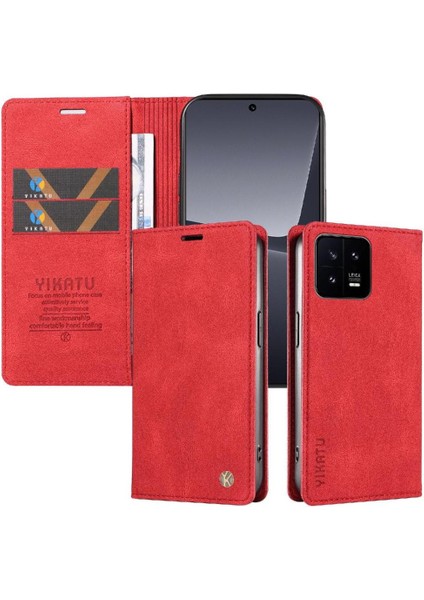 Xiaomi 13 Premium Pu Deri Basit Cüzdan Kılıf Kart Yuvaları Destek Ayağı Manyetik Kapatma Darbeye Dayanıklı Kapak (Yurt Dışından) indirimleri