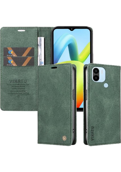 Xiaomi Redmi A1 Plus Premium Pu Deri Basit Cüzdan Kılıf Kart Yuvaları Destek Ayağı Manyetik Kapatma Darbeye Dayanıklı Kapak (Yurt Dışından) indirimleri