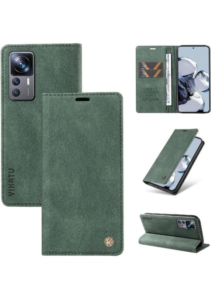 Xiaomi 12T Pro Premium Pu Deri Basit Cüzdan Kılıf Kart Yuvaları Destek Ayağı Manyetik Kapatma Darbeye Dayanıklı Kapak (Yurt Dışından) fırsatları