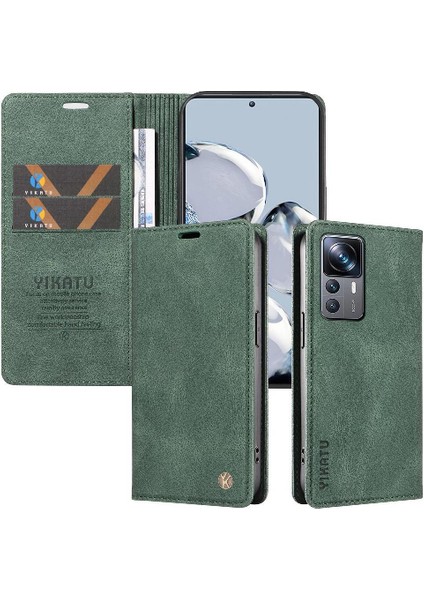 Xiaomi 12T Pro Premium Pu Deri Basit Cüzdan Kılıf Kart Yuvaları Destek Ayağı Manyetik Kapatma Darbeye Dayanıklı Kapak (Yurt Dışından) indirimleri