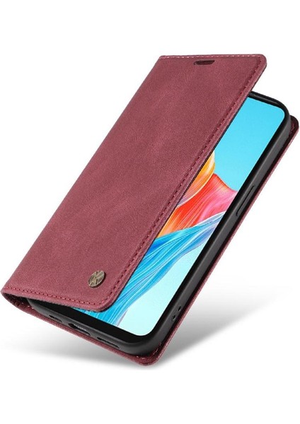 Oppo A38 4g Premium Pu Deri Basit Cüzdan Kılıf Kart Yuvaları Destek Ayağı Manyetik Kapatma Darbeye Dayanıklı Kapak (Yurt Dışından) modelleri