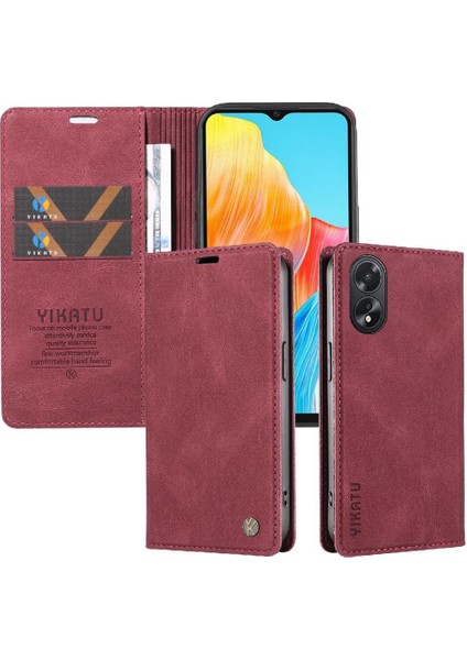 Oppo A38 4g Premium Pu Deri Basit Cüzdan Kılıf Kart Yuvaları Destek Ayağı Manyetik Kapatma Darbeye Dayanıklı Kapak (Yurt Dışından) fırsatları