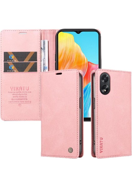 Oppo A38 4g Premium Pu Deri Basit Cüzdan Kılıf Kart Yuvaları Destek Ayağı Manyetik Kapatma Darbeye Dayanıklı Kapak (Yurt Dışından) indirimleri