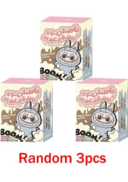 Canavarlar Şanslı Çanta Sıcak Oyuncak Kalp Atışı Macaron Emaye Yüzü Pvc Figür Bebek Çocuklar Için Kawaii Süsü Anahtarlık Hediyesi: V1-Unordered Selection-3pcs (Yurt Dışından)