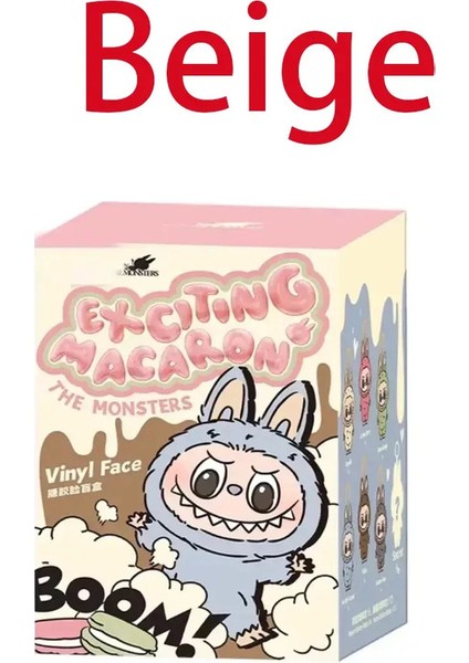 2025 Canavarlar Kalp Atışı Macaron Emaye Şanslı Çantasu Pvc Heykelcik Masa Masa Süsleme Kawaii Bebek Çocuk Noel Hediye Renk: Bej (Yurt Dışından)
