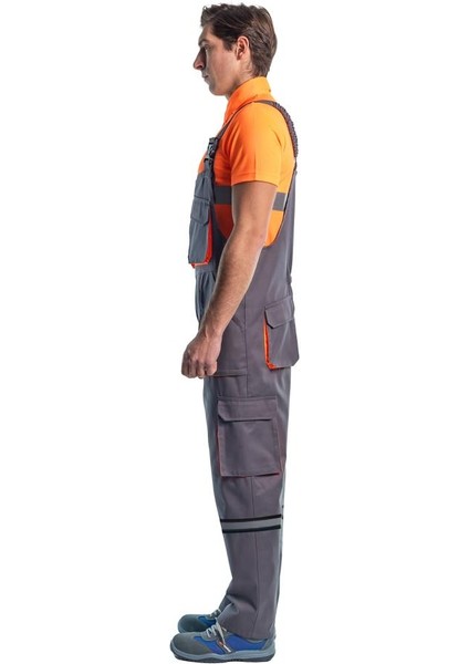 Şensel, Reflektörlü Bahçıvan Tulum, Gri-Turuncu -8E2381- Salopet fırsatları