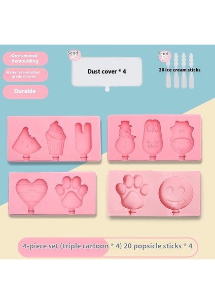 Dondurma Kalıbı Gıda Sınıfı Silikon Ev Yapımı Popsicle Modeli Yapın (Yurt Dışından)
