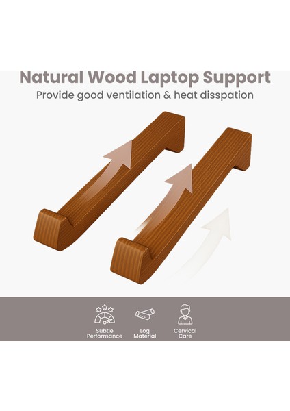 Modern Ahşap Laptop Standı | Ergonomik ve Şık Tasarım