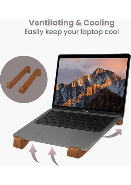 Modern Ahşap Laptop Standı | Ergonomik ve Şık Tasarım