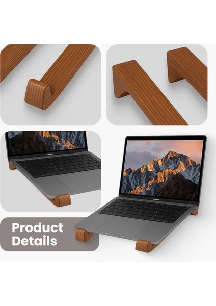 Modern Ahşap Laptop Standı | Ergonomik ve Şık Tasarım