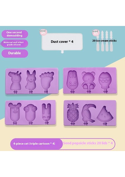 Dondurma Kalıbı Gıda Sınıfı Silikon Ev Yapımı Popsicle Modeli Yapın (Yurt Dışından)