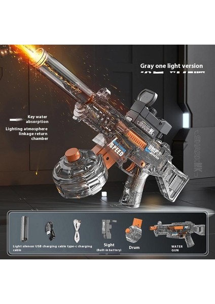 Elektrikli Su Tabancası Büyük Kapasiteli Serin Su Tabancası Çocuk Oyuncakları Göndermek Için Bir Anahtar (Yurt Dışından)