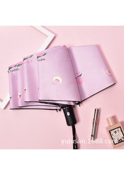 Güneş Kremi Uv Güneş Şemsiyesi Şemsiye Yağmur ve Güneşli Çift Kullanımlı (Yurt Dışından)