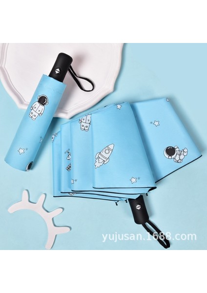 Güneş Kremi Uv Güneş Şemsiyesi Şemsiye Yağmur ve Güneşli Çift Kullanımlı (Yurt Dışından)