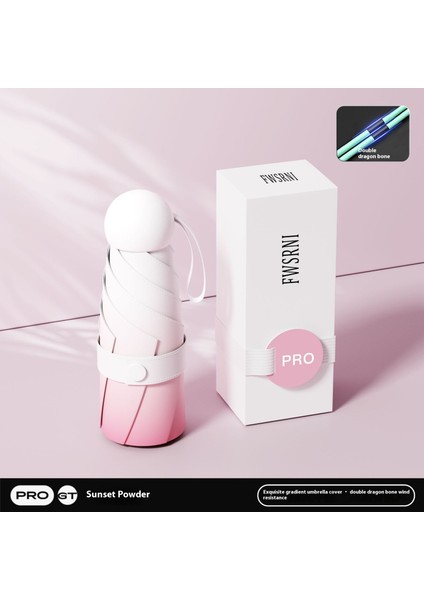 Güneşlik Şemsiye Kompakt Mini Kart Çanta Şemsiye Katlanır Güneşli Şemsiye Kız Güneş Şemsiyesi (Yurt Dışından)