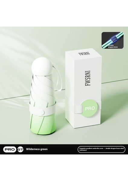 Kapsül Şemsiye Güneş Kremi Uv Koruması Yağmur ve Parlaklık Çift Kullanımlı Güneşlik Kompakt Mini Şemsiye (Yurt Dışından)