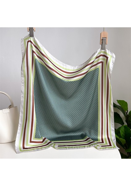 Çizgili Eşarp Ipek Eşarp 70CM Küçük Kare Kafa Bandı Saç Türbanı Kravat Çanta (Yurt Dışından)