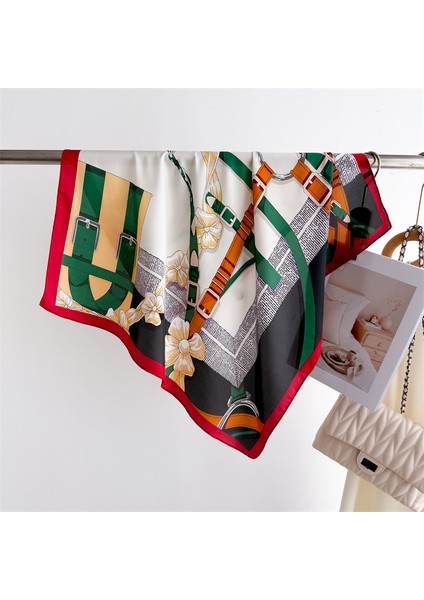 70*70CM Küçük Kare Eşarp Ipek Eşarp Başörtüsü Bahar Baskılı Boyun Atkısı Boyun Atkısı (Yurt Dışından)