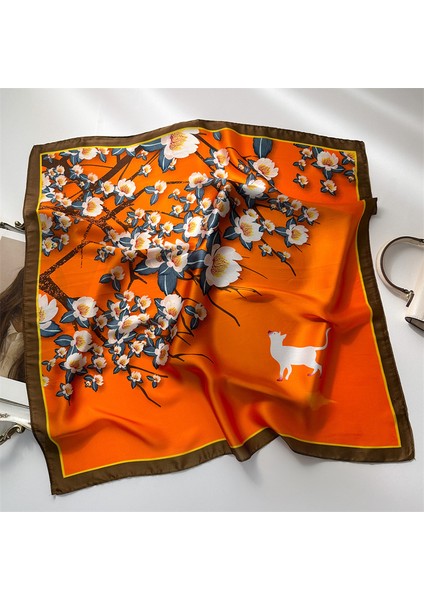 Çizgili Eşarp Ipek Eşarp 70CM Küçük Kare Kafa Bandı Saç Türbanı Kravat Çanta (Yurt Dışından)