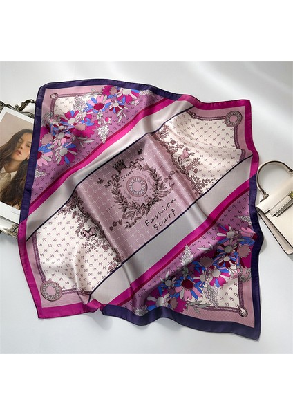 Çizgili Eşarp Ipek Eşarp 70CM Küçük Kare Kafa Bandı Saç Türbanı Kravat Çanta (Yurt Dışından)