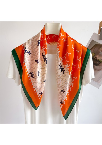 Çizgili Eşarp Ipek Eşarp 70CM Küçük Kare Kafa Bandı Saç Türbanı Kravat Çanta (Yurt Dışından)